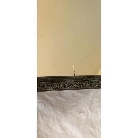 VTG Studio Silversmith Victorian Decorative Metal Jewelry Box Red Velvet Lined - Picture 10 of 13